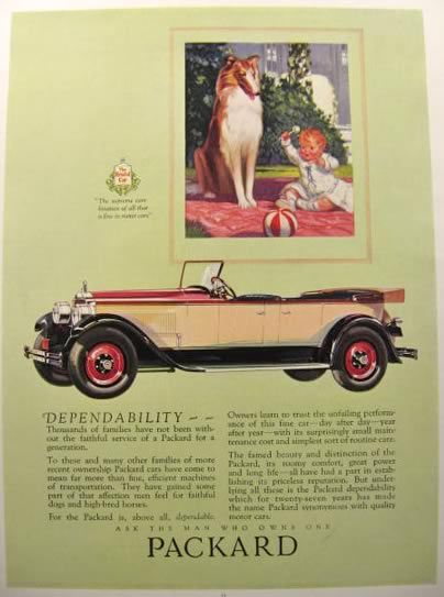 1920s Packard ad with child and dog 5 Tate Collection