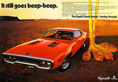 1971 Plymouth Road Runner ad Chrysler Archives 5