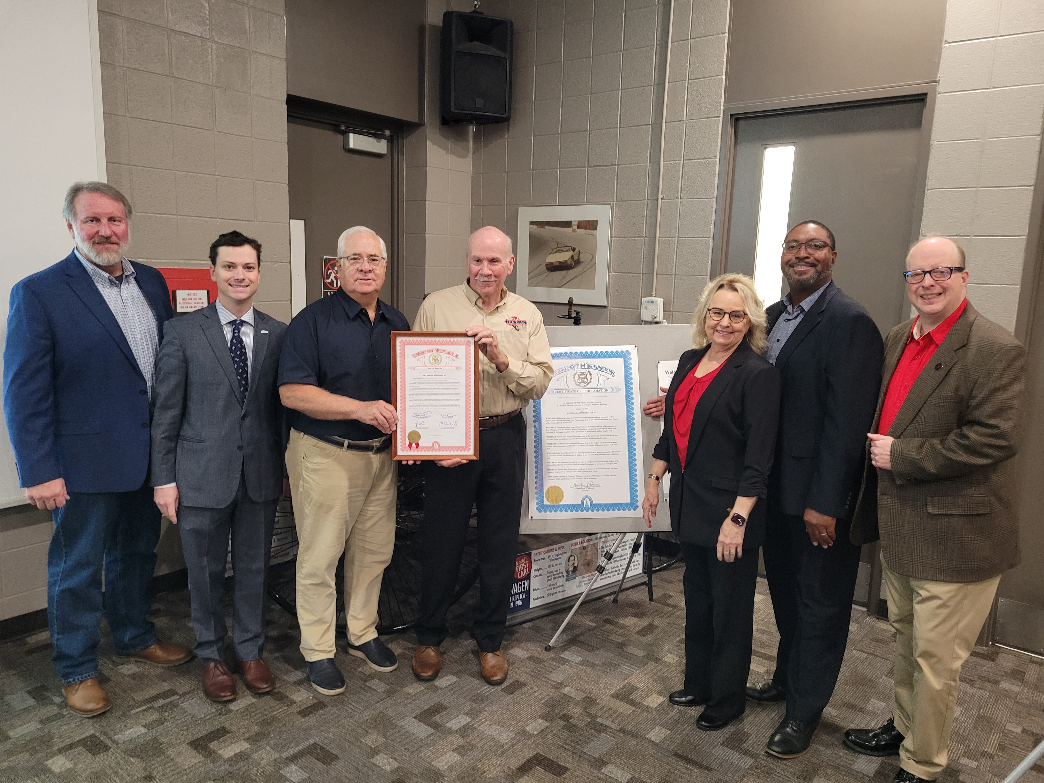 MotorCities Board and Staff Celebrate Michigan Auto Heritage Day at the Pontiac Transportation Museum
