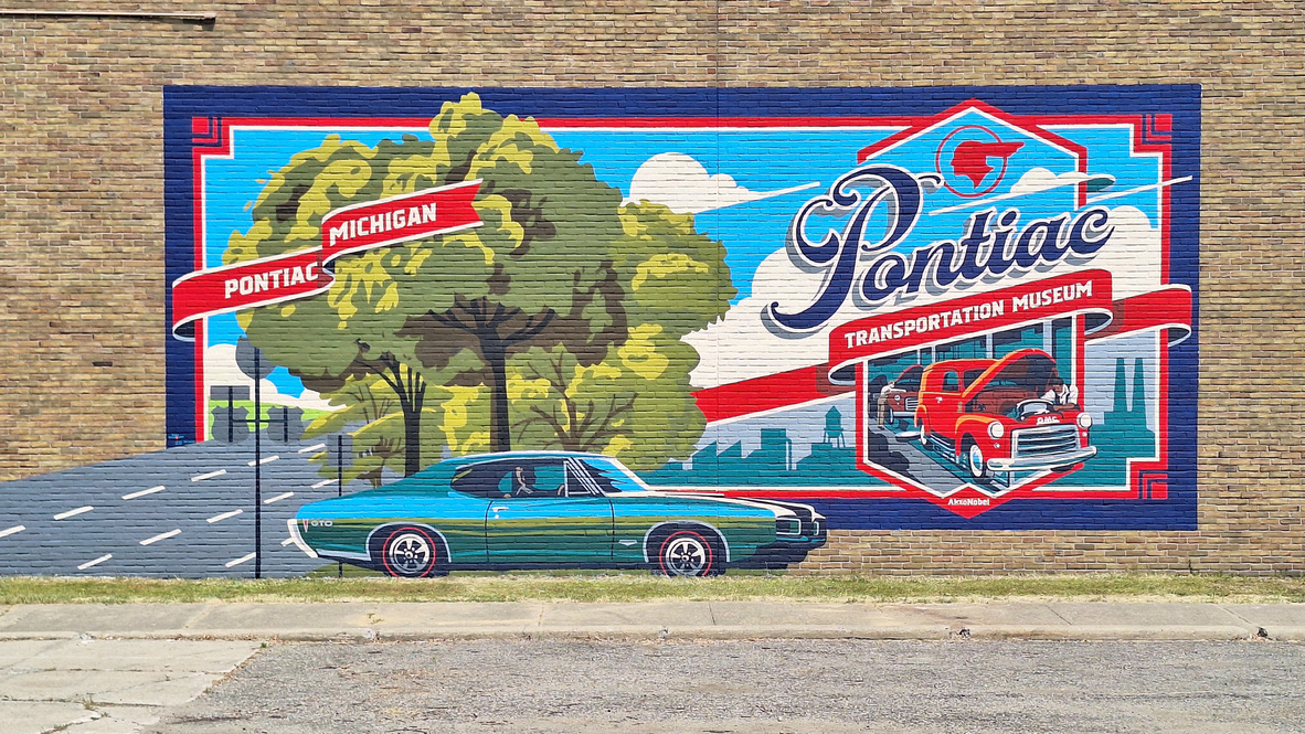 Pontiac Transportation Museum mural