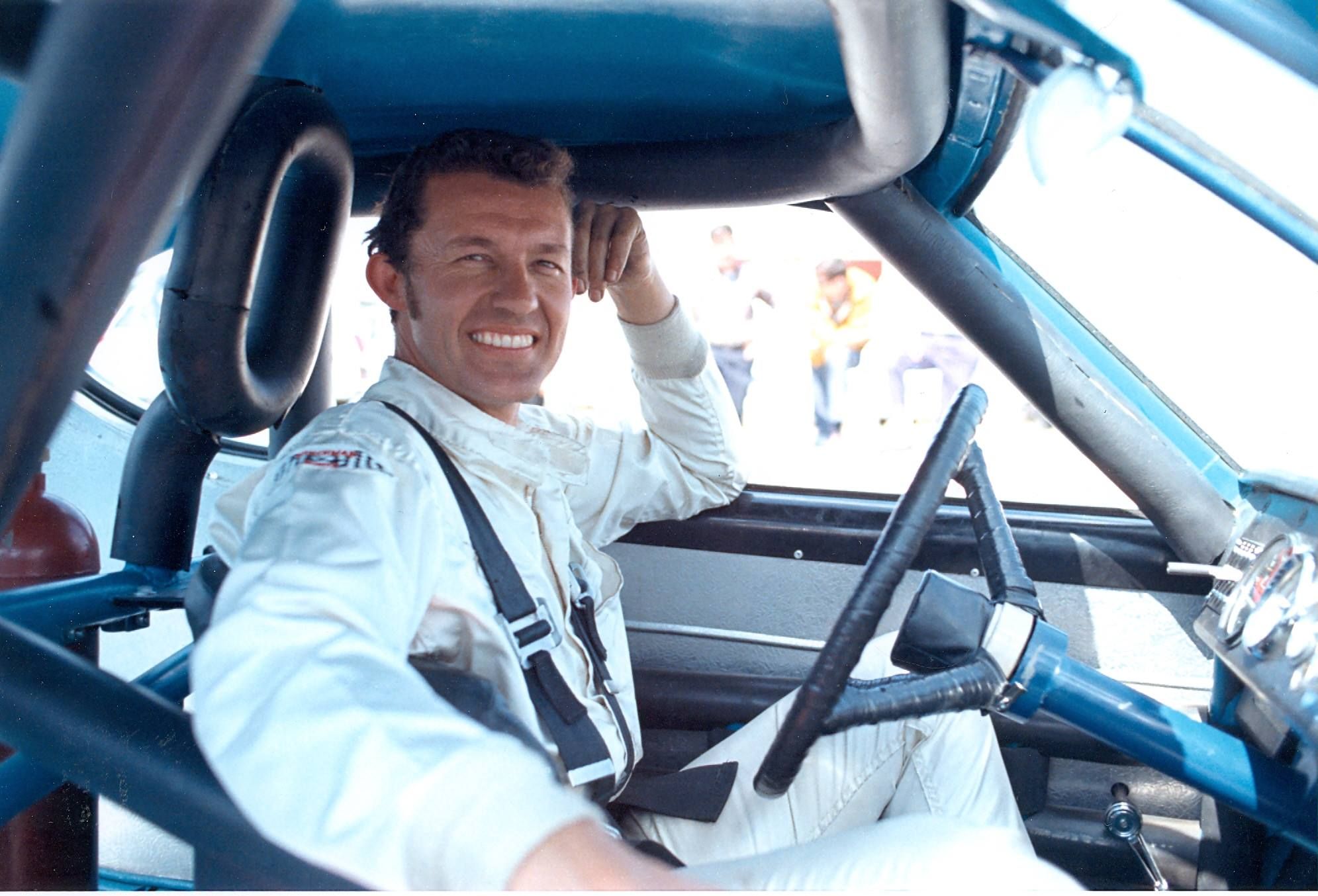 Richard Petty seating inside Plymouth racecarjpg