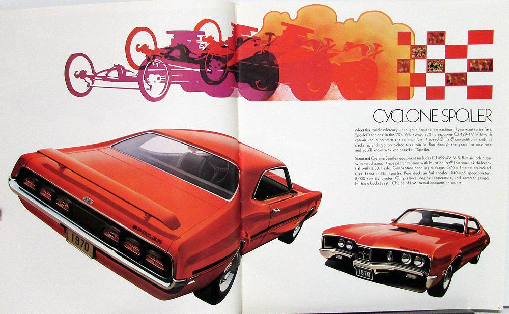 1970 Mercury Cyclone Spoiler Orange illustration