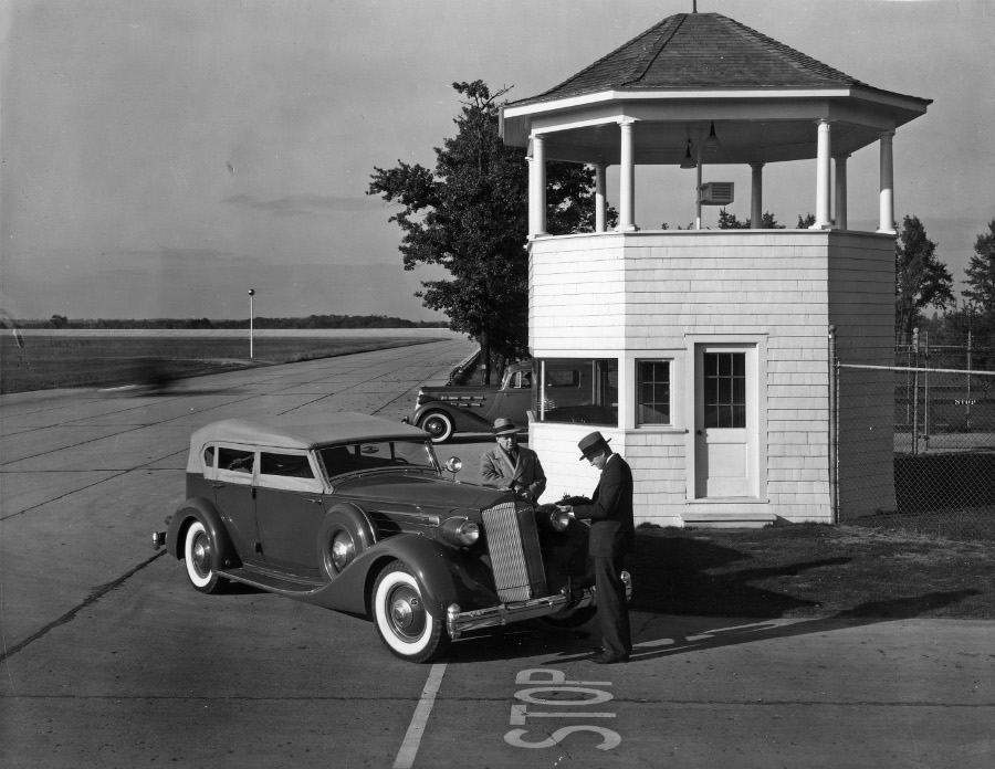 1936 Packard at the Packard Proving Grounds 1 NAHC RESIZED