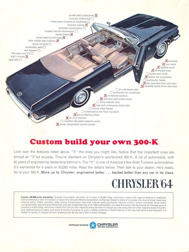 300 k chrysler 64 ad