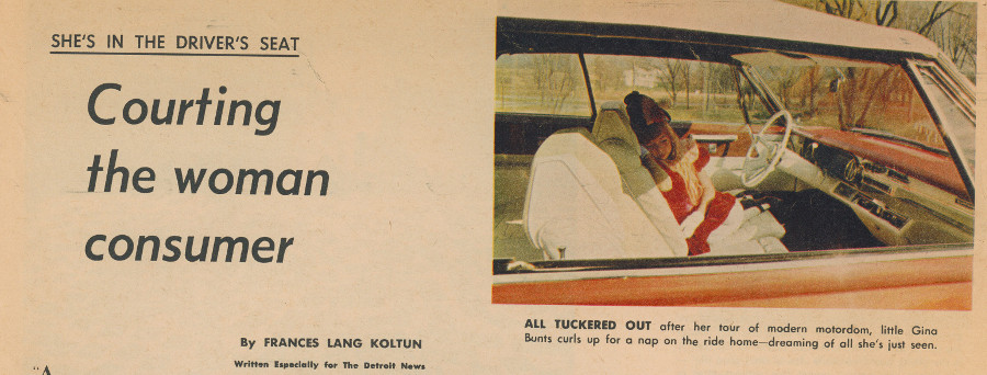 1966 Detroit News magazine Women auto buyers 6 Tate Collection RESIZED