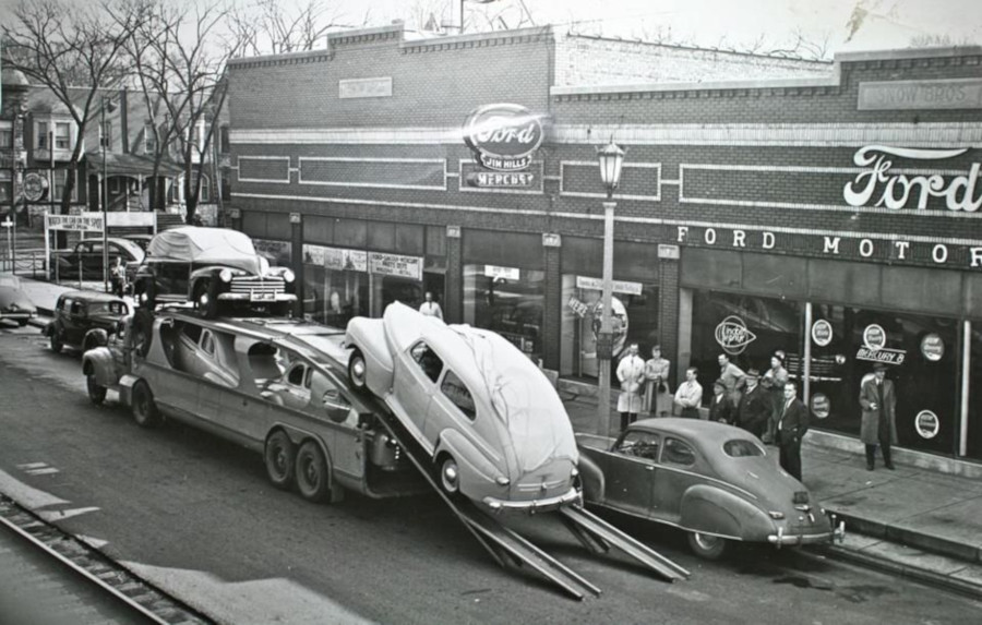 New Ford models being delivered after WWII Ford Motor Co Archives RESIZED 5
