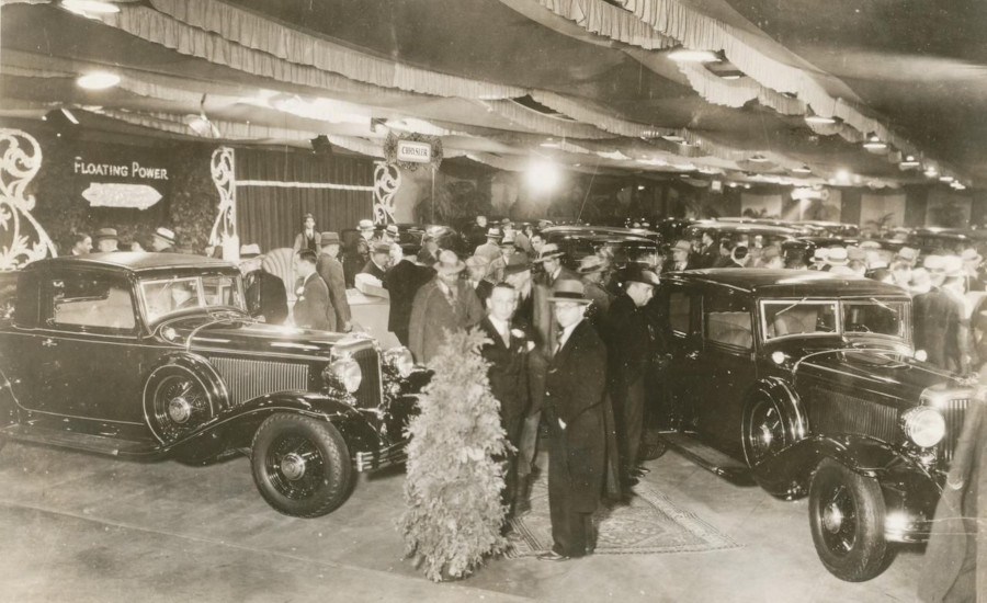 Chrysler display at the 1932 Detroit Motor Show Chrysler Archives RESIZED 1