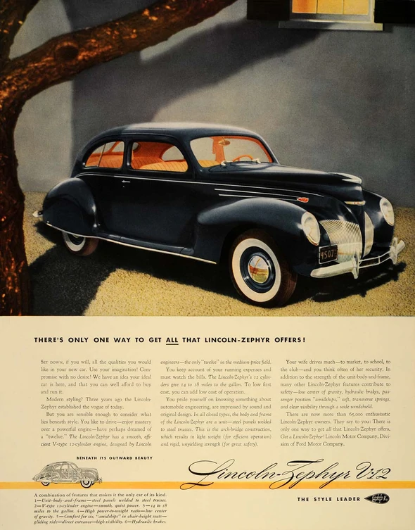 1940 Lincoln Zephyr ad The Henry Ford 8