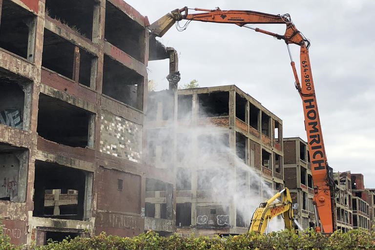 The Packard Plant undergoing demolition Detroit Free Press 8