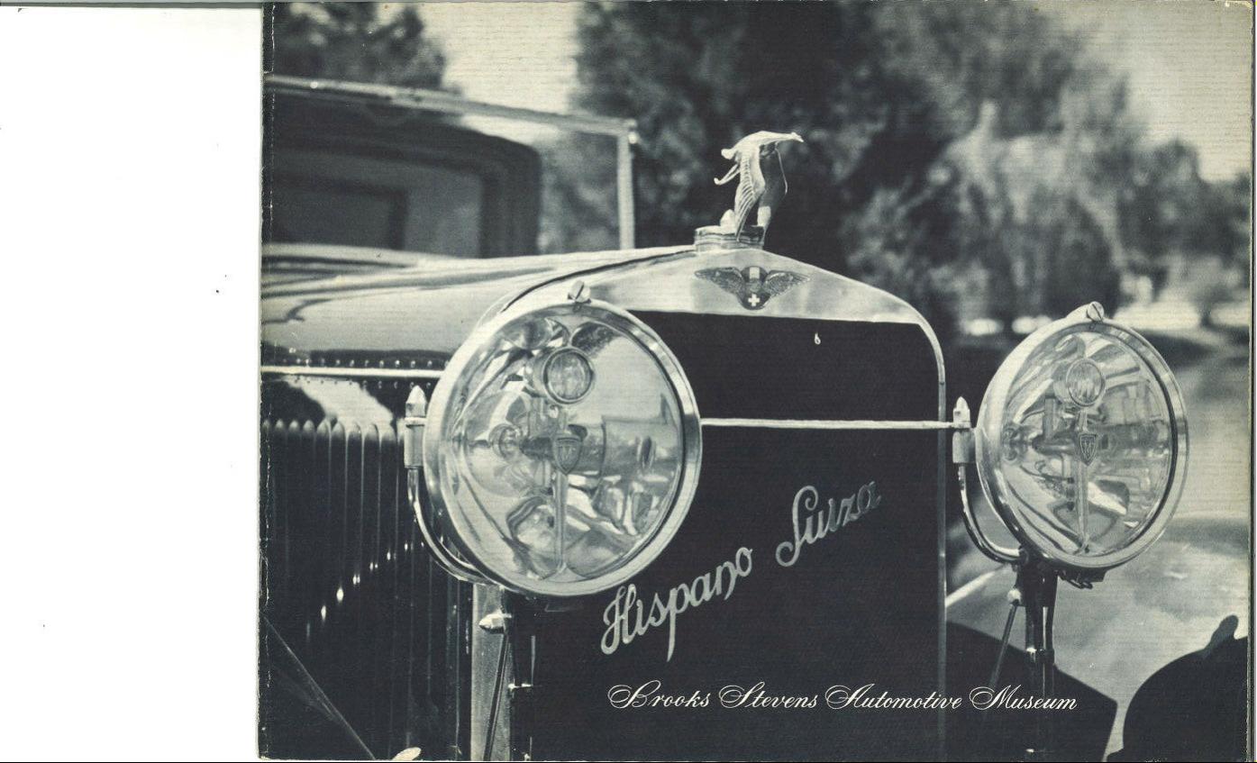 Front cover of the Brooks Stevens Museum featuring Hispano Suiza Town Car Robert Tate Collection 6