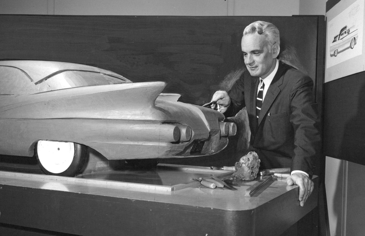 Virgil Exner working