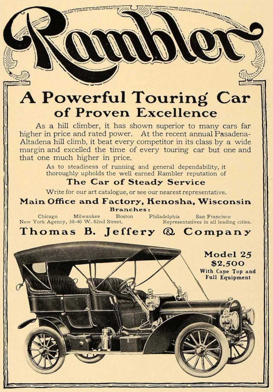 Early 1907 Rambler Advertising Chrysler Archives RESIZED