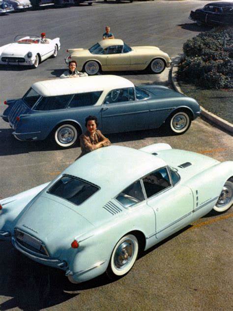 Early Corvette shows including the Corvair concept GM Archives and Special Collections 2