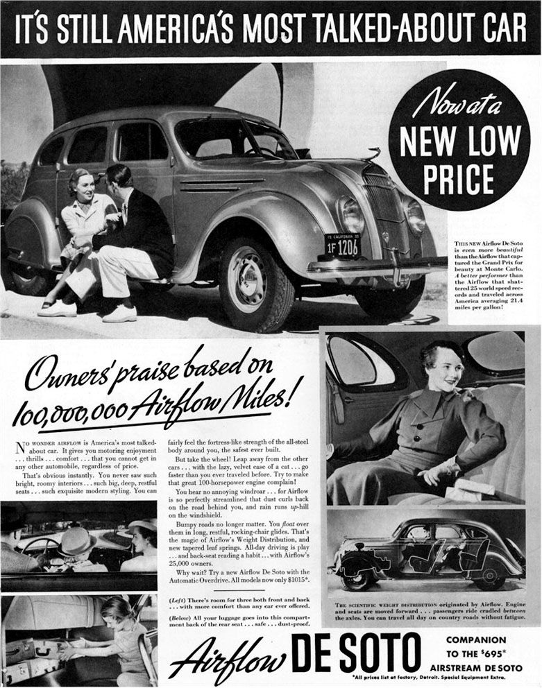 1930 DeSoto Airflow ad Robert Tate Collection Chrysler Corporation 3