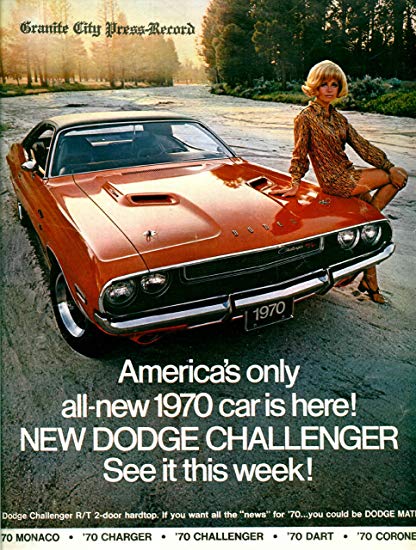 1970 Dodge Challenger ad Chrysler Robert Tate Collection 2