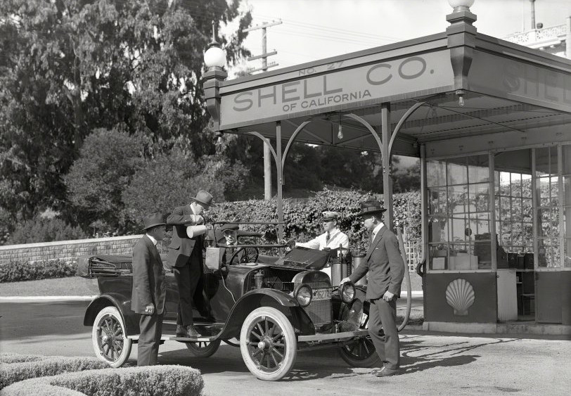 An Early Shell gas station Shell Oil Archives CROPPED 1