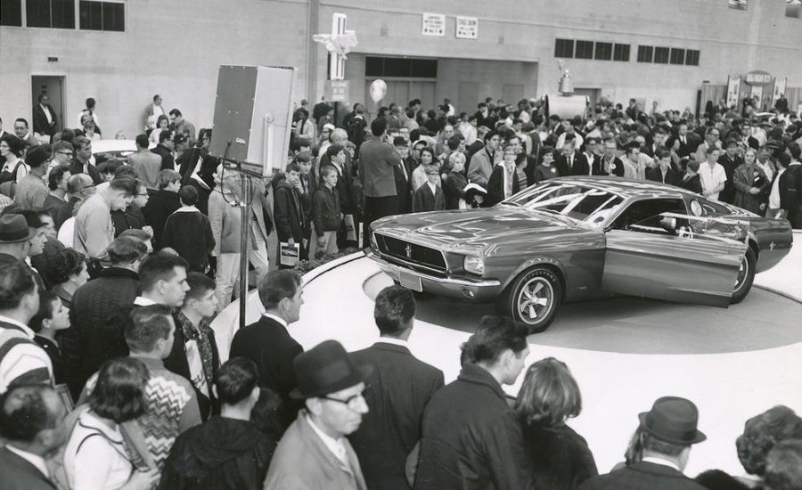 1960s Ford Mustang show car on display at Cobo Henry Ford Media Archives 5