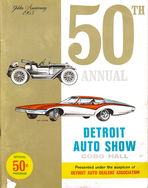 50th Anniversary Detroit Auto Show program 1965 Robert Tate Collection 3