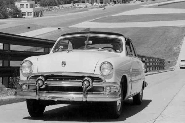 1951 Ford convertible on test track Ford Motor Company Archives 5