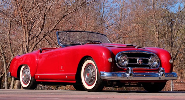 A classic red sports car 6