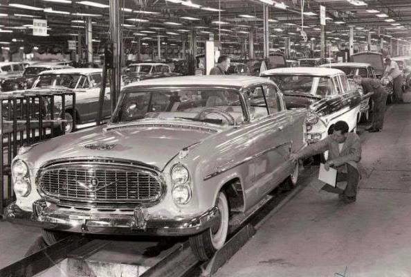The 1957 Nash Hudson assembly line in Kenosha WI Chrysler Archives 1