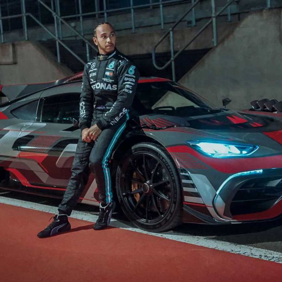 Lewis Hamilton with the Mercedes AMG One RESIZED 3