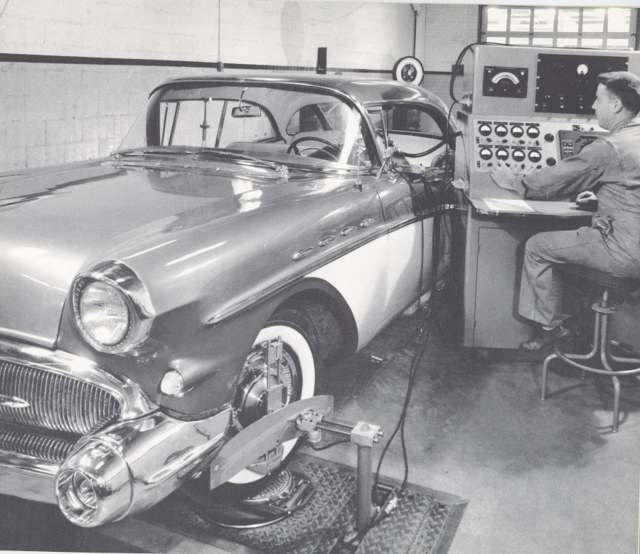 A 1957 Buick undergoes a steering test GM Media Archives RESIZED 5