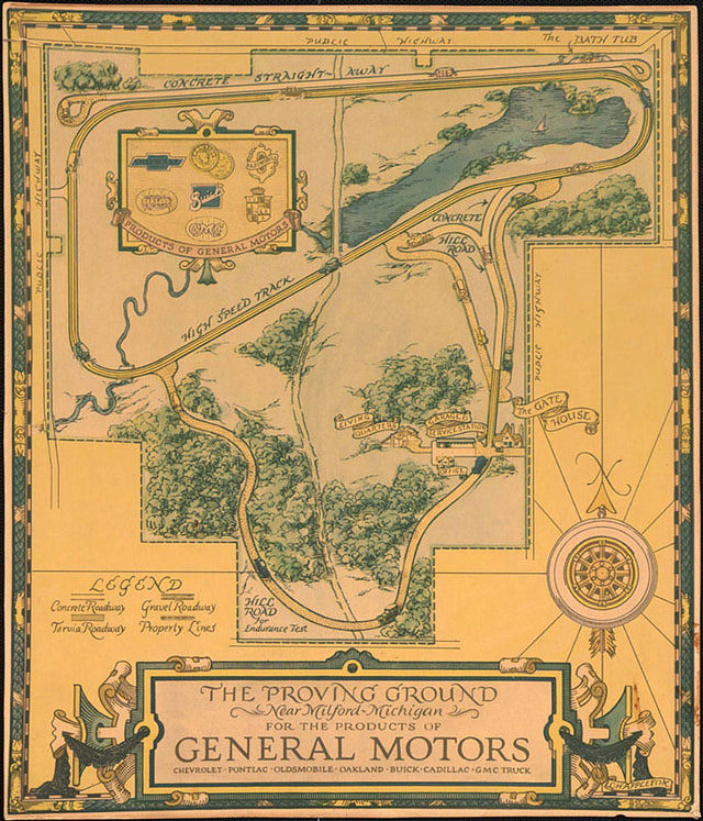 GM Map of Milford Proving Grounds GM Media Archives 1