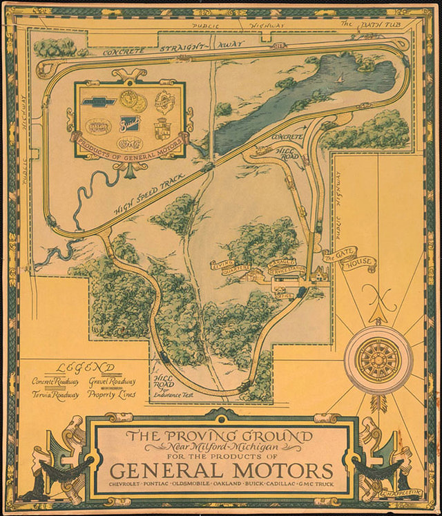 GM Map Of Milford Proving Grounds GM Media Archives 1 