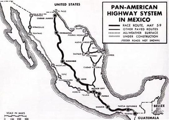 Pan American Race Route Map 1