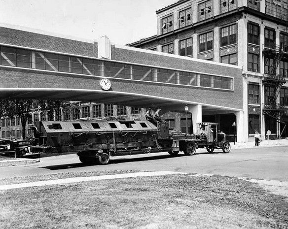 A truck passes ny the Packard plant Pinterest 4