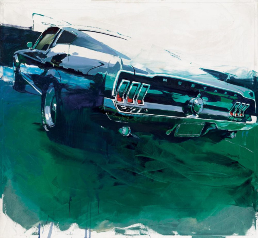 1967 Ford Mustang rear end illustration by Camilo Pardo RESIZED 2