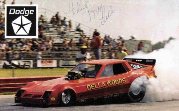 Della Woods drag racing her Dodge Omni NHRA Nationals Indianapolis 5
