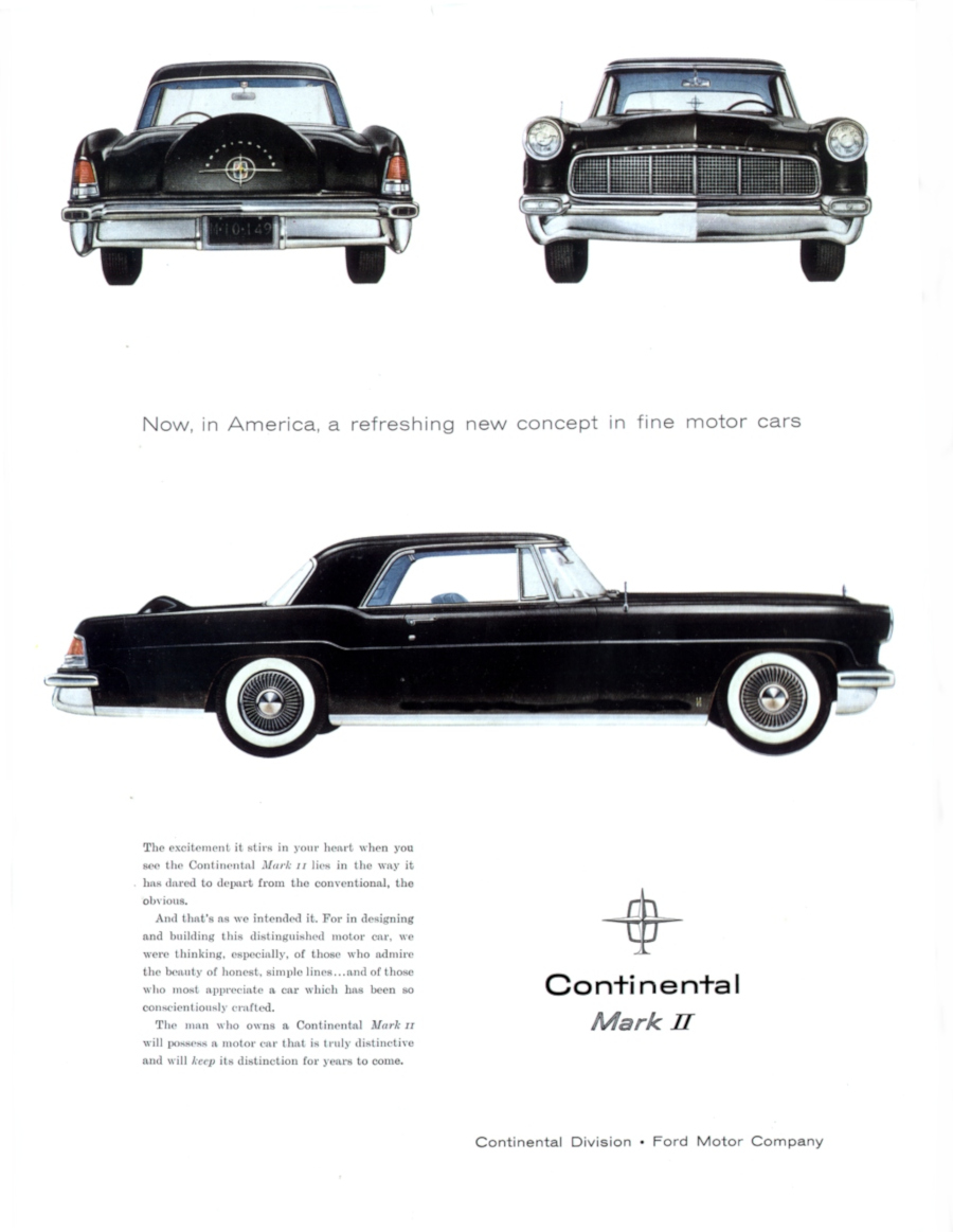 Ad for the 1956 Continental Mark II Ford Motor Company Archives RESIZED 6