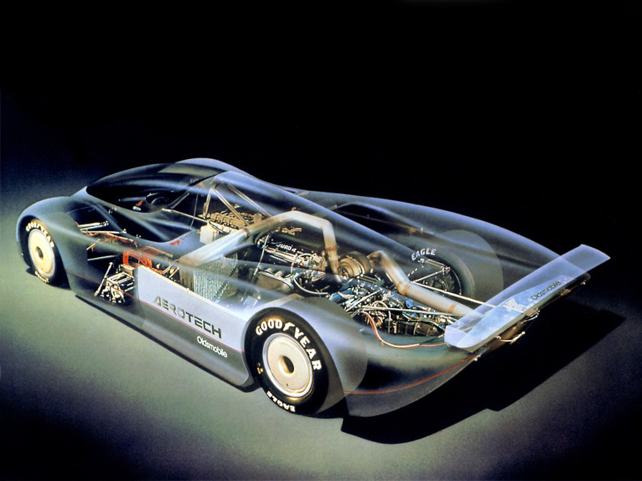 A cross section sketch of the Oldsmobile Aerotech concept RESIZED 2