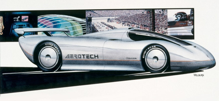A design sketch of the Oldsmobile Aerotech concept GM Media Archives RESIZED 1
