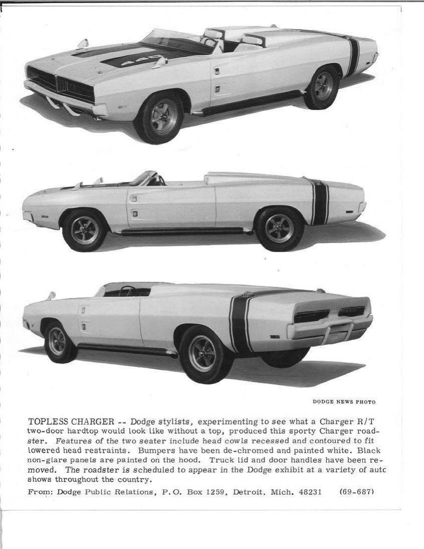 1969 Dodge Charger concept model Chrysler Archives 6