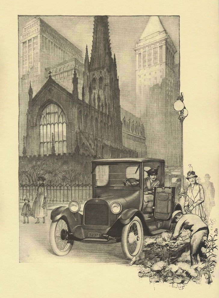 1917 Dodge advertising pencil artwork 3