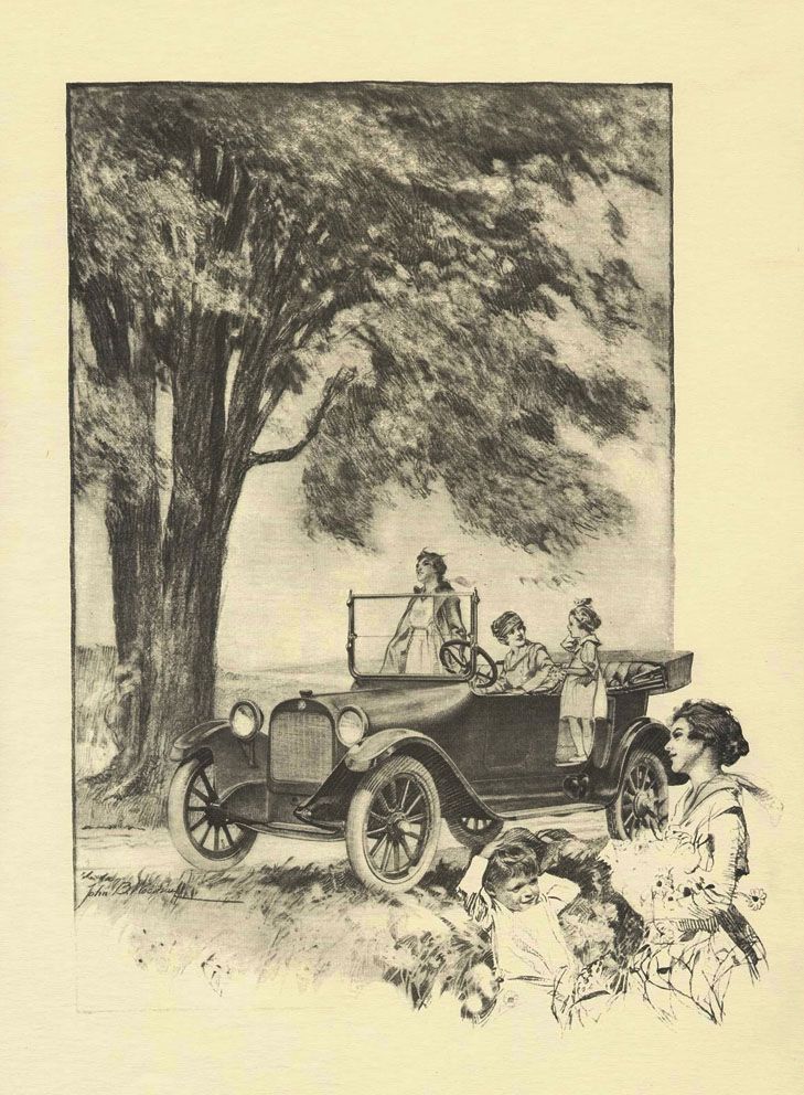 1917 Dodge advertising pencil artwork 6