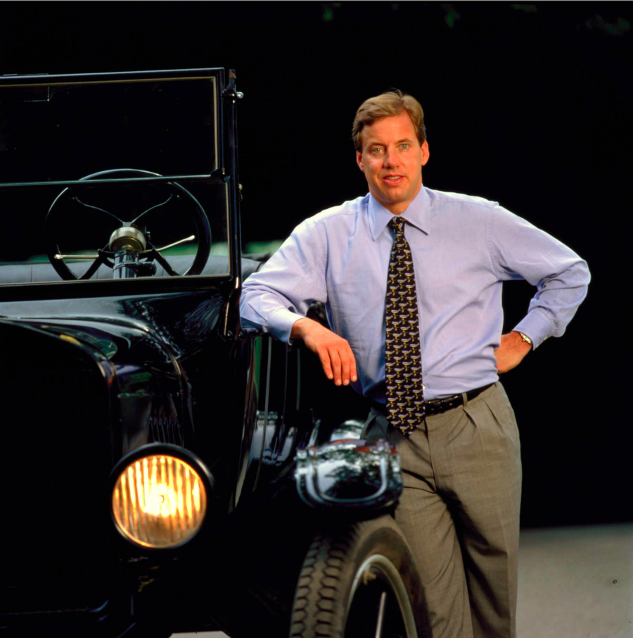 Bill Ford Jr standing with a Ford model Ford Media Center RESIZED 4