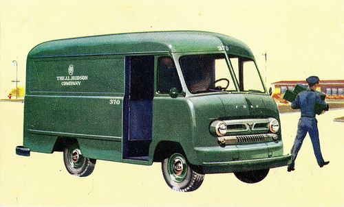 Ford advertising image of parcel delivery truck Ford Motor Company Archives 4