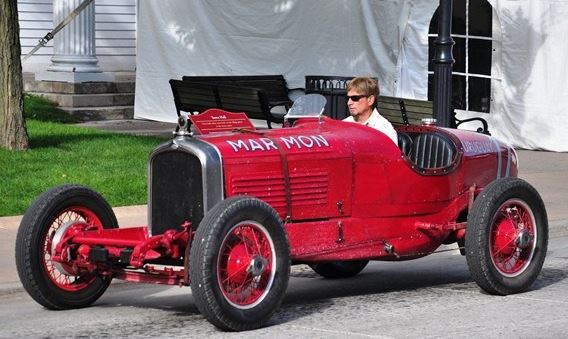 Buck Mook driving his Marmon racer Buck Mook 8