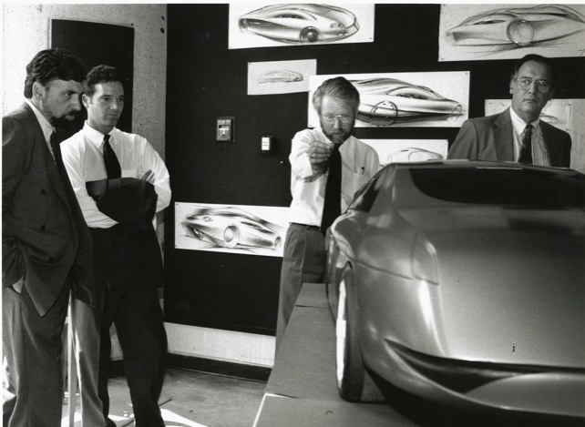 Buck Mook on left with Fords Design Team 1980s Ford Archives 2