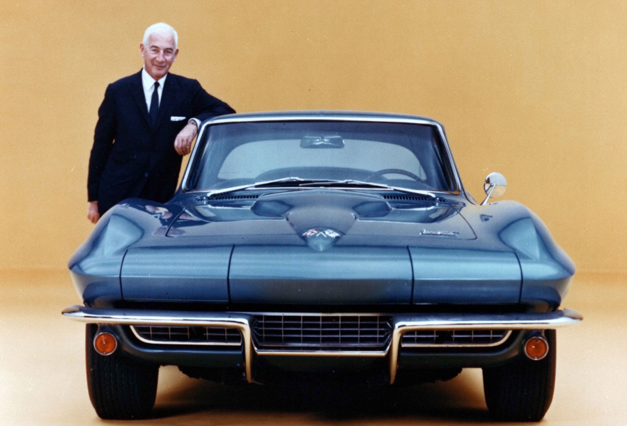 Zora Arkus Duntov with a 1966 Chevrolet Corvette RESIZED 5
