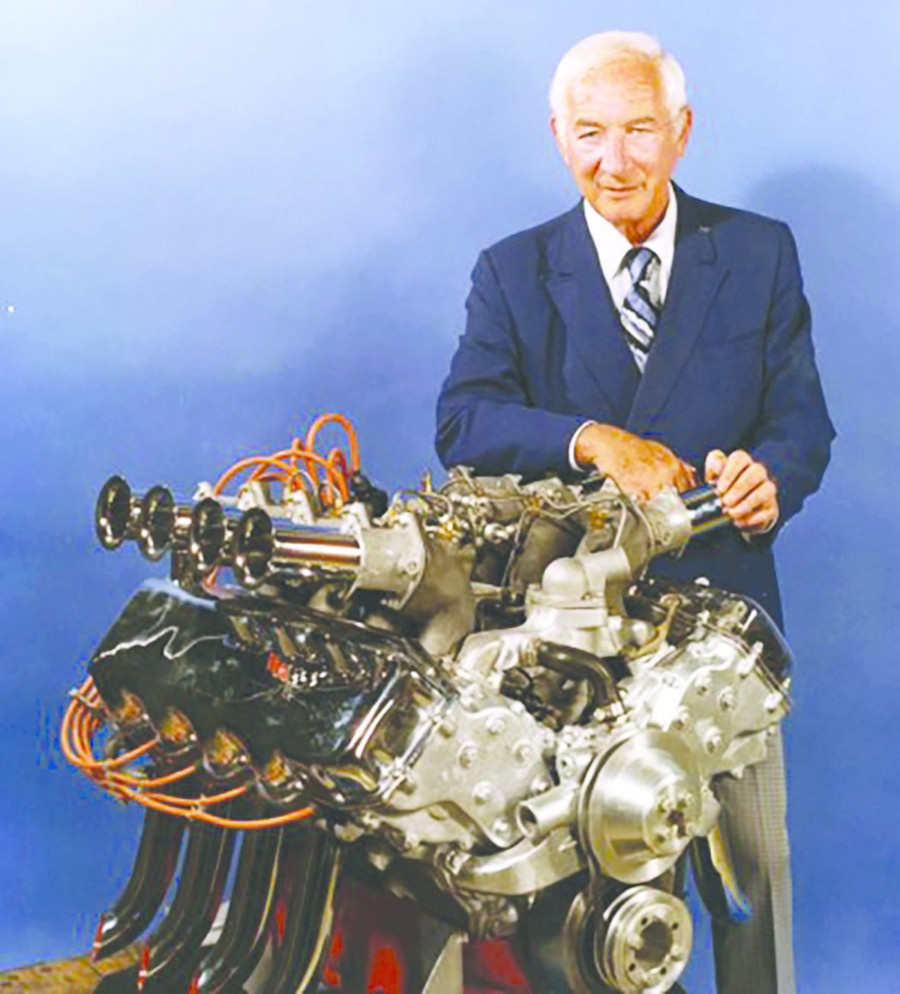 Zora Arkus Duntov with a high performance engine RESIZED 7