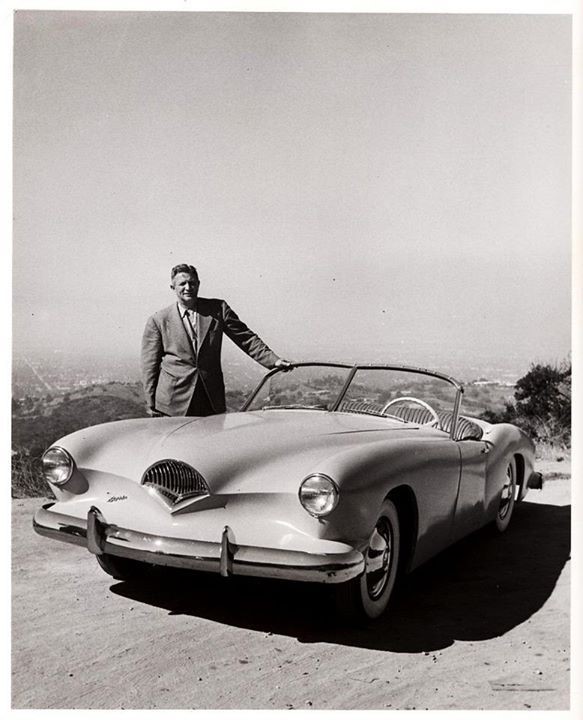 Howard Dutch Darrin with prototype in 1952 Ferens Collection 2