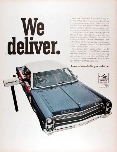 The 1967 Rambler Ambassador US Postal Service ad 7