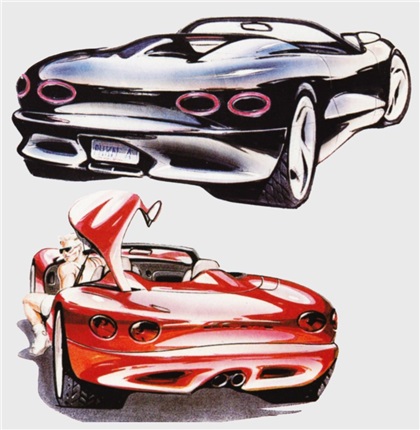 Another 1992 Corvette Sting Ray III sketch GM Heritage Archives 3