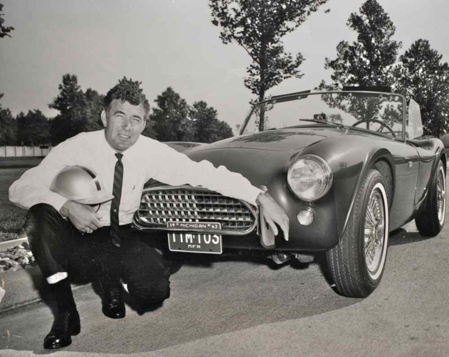 Carroll Shelby in front of the AC Cobra CarrollShelby.com RESIZED 1