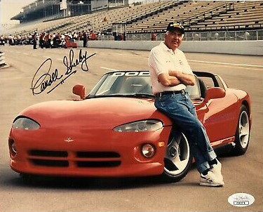 Carroll Shelby standing next to a Dodge Viper Chrysler Archives 8